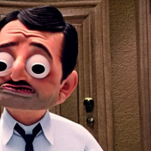 Prompt: a still of Mr Bean The Movie, Pixar (2018)