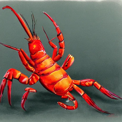 Image similar to monkey lobster. hyperdetailed photorealism