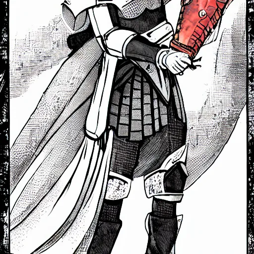 Prompt: Zero Two in medieval armor