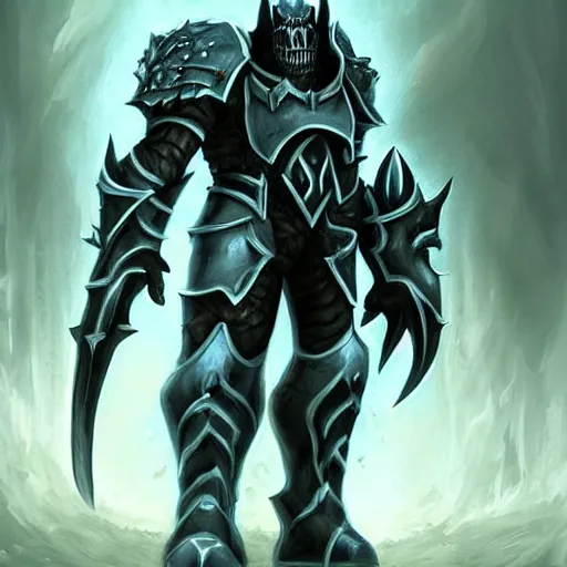 Image similar to unholy deathknight from world of warcraft in heavy armor, artstation hall of fame gallery, editors choice, #1 digital painting of all time, most beautiful image ever created, emotionally evocative, greatest art ever made, lifetime achievement magnum opus masterpiece, the most amazing breathtaking image with the deepest message ever painted, a thing of beauty beyond imagination or words