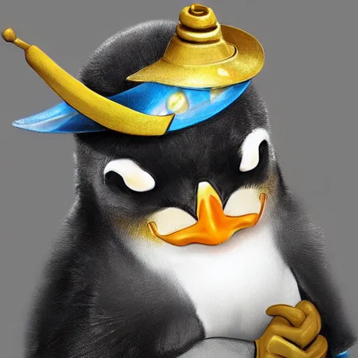 Prompt: epic professional digital airbrushed portrait art of a cute baby penguin dressed as a magician,, best on artstation, cgsociety, wlop, Behance, pixiv, cosmic, epic, stunning, gorgeous,, masterpiece by Dorian Cleavanger and Stanley Lau,