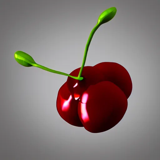 Image similar to Exploding cherry, 3d render