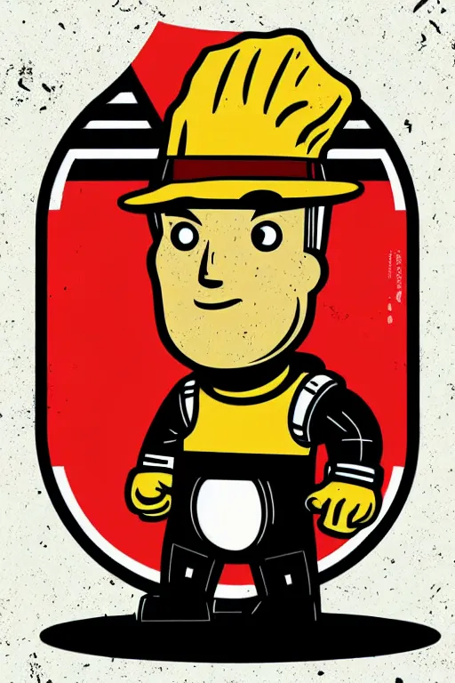 Image similar to fallout 7 6 retro futurist illustration art by butcher billy, sticker, colorful, illustration, highly detailed, simple, smooth and clean vector curves, no jagged lines, vector art, smooth andy warhol style