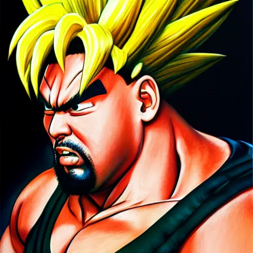 Image similar to ultra realistic portrait painting of big pun, art by akira toriyama, 4 k, dragon ball artstyle, cel shaded, highly detailed, epic lighting