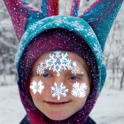 Image similar to snowflake face art