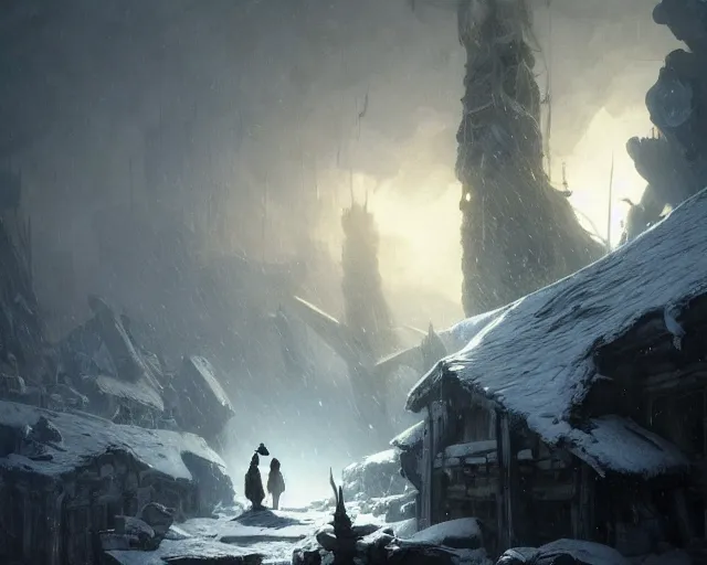 Image similar to frostpunk president of poland opens a dark portal. fantasy art by greg rutkowski, gustave courbet, rosa bonheur, edward hopper. faithfully depicted architecture, realistic, sharp focus, global illumination, radiant light, detailed and intricate environment, trending on artstation