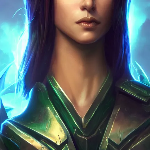 Prompt: portrait of night elf warden world warcraft, halo cinematic lightning wallpaper extremely detailed sharpfocus, intricate, elegant, highly detailed, ray tracing, digital painting, artstation, concept art, smooth, sharp focus, illustration, art by artgerm and greg rutkowski and frank frazetta, 8 k