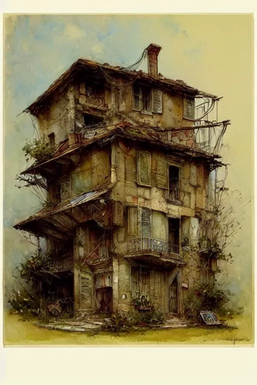 Image similar to (((((a multistory ramshackle house))))) by Jean-Baptiste Monge!!!!!!!!!!!!!!!!!!!!!!!!!!!