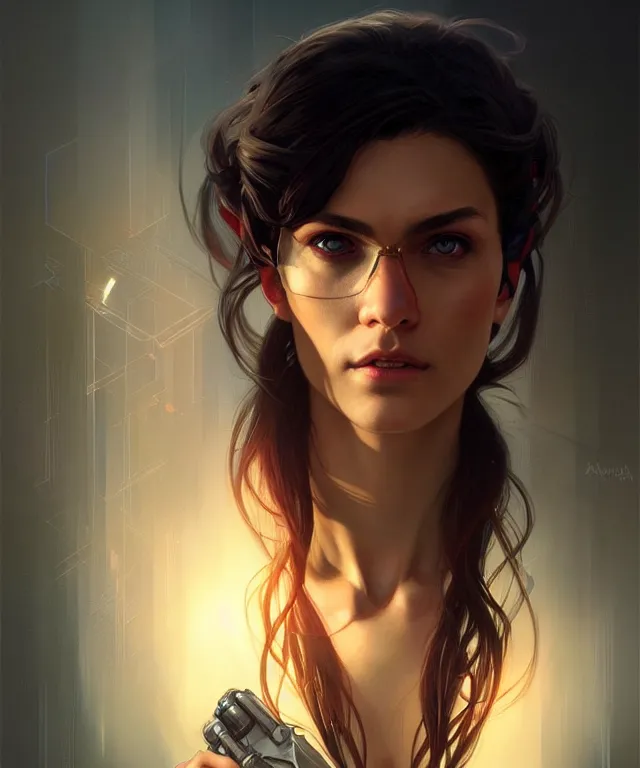 Image similar to Hacker man portrait hacks computer, highly detailed, digital painting, artstation, concept art, smooth, sharp focus, illustration, art by artgerm and greg rutkowski and alphonse mucha