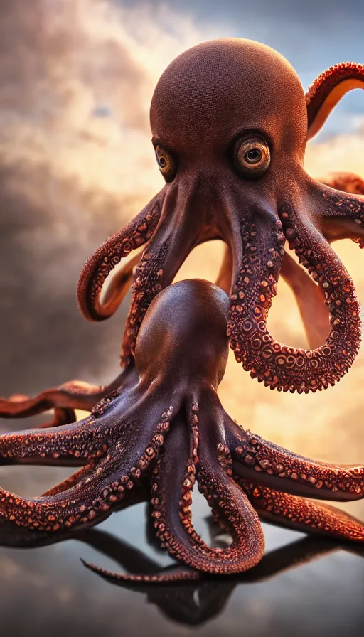 Image similar to A octopus centered-photograph of a dog , film still, dynamic action pose, National Geographic, insane detail, intricate, highly detailed, Zeiss Lens, DSLR photography, smooth, sharp focus, Unreal Engine 5, Octane Render, Redshift, 8K