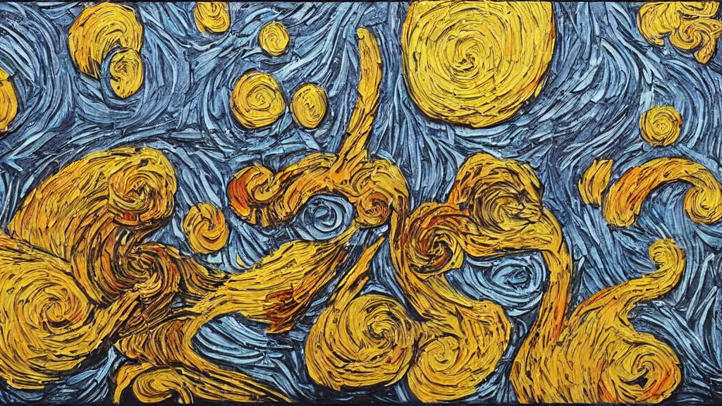 Image similar to abstract art painting geometry figures lines forms in style of vincent van gogh, fine details,