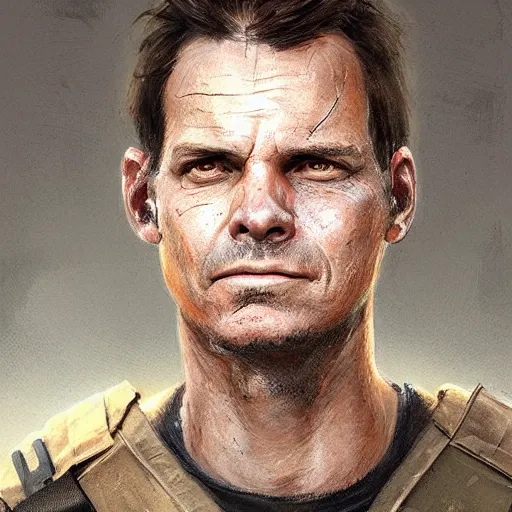 Prompt: portrait of a man by greg rutkowski, he looks like bill paxton, he is wearing a tactical gear and a superhero mask, highly detailed portrait, digital painting, artstation, concept art, smooth, sharp foccus ilustration, artstation hq