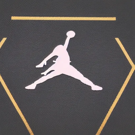 Image similar to close up photo of funny jordan logo on sneakers, high quality product photo