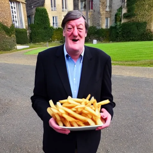 Image similar to [ french fry ] is ( ( stephen fry ) ) hybrid intercross mix