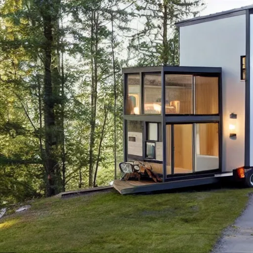 Image similar to a modern tiny home duplex