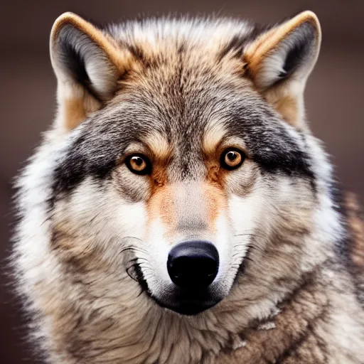 Prompt: professional photograph of a light brown gray and cream wolf, high quality, hd, 8 k, 4 k, magnificent, award - winning, nature, nature photography, awe - inspiring, highly detailed, amazing