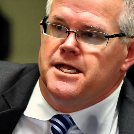 Image similar to scott morrison with the body of a pig