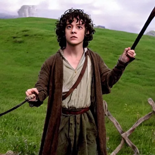 Image similar to harry styles as frodo in lord of the rings