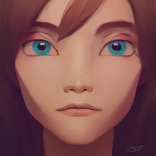 Image similar to face icon stylized minimalist pax, loftis, cory behance hd by jesper ejsing, by rhads, makoto shinkai and lois van baarle, ilya kuvshinov, rossdraws global illumination