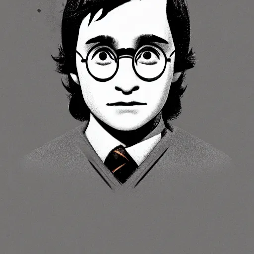 Prompt: a Dark academia style image of Harry Potter