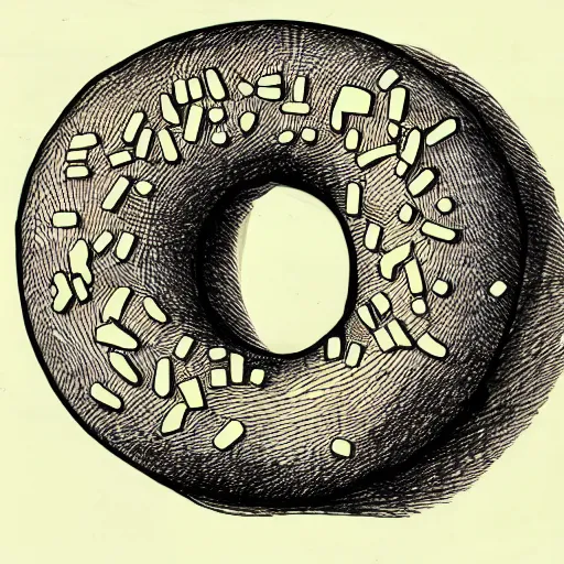 Image similar to anatomical sketch of a doughnut