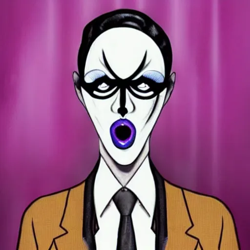 Prompt: slender man as a drag queen