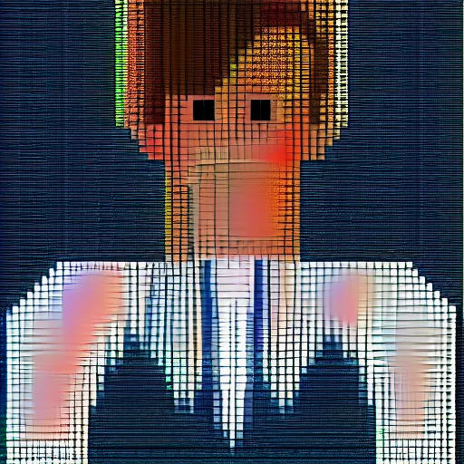 Prompt: willem dafoe pixel art character