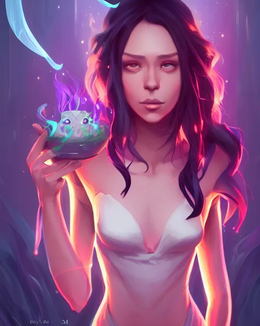 Prompt: a portrait of a beautiful full body Stella Maeve dark magic, art by lois van baarle and loish and ross tran and rossdraws and sam yang and samdoesarts and artgerm, digital art, highly detailed, intricate, sharp focus, Trending on Artstation HQ, deviantart, unreal engine 5, 4K UHD image