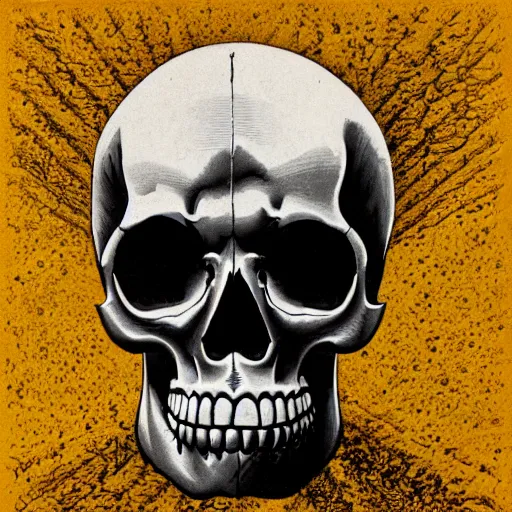 Image similar to skull by artwork karl gerstner, 8 k scan