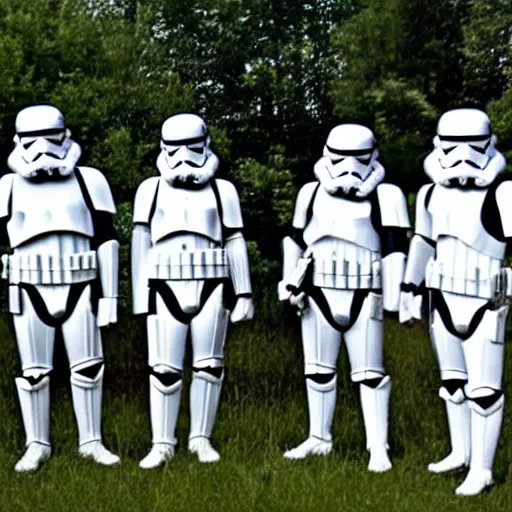 Prompt: Storm troopers celebrating midsummer on tatooine