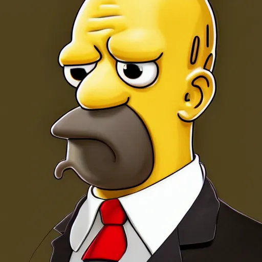 A masterpiece portrait of Homer Simpson. Very detailed | Stable ...