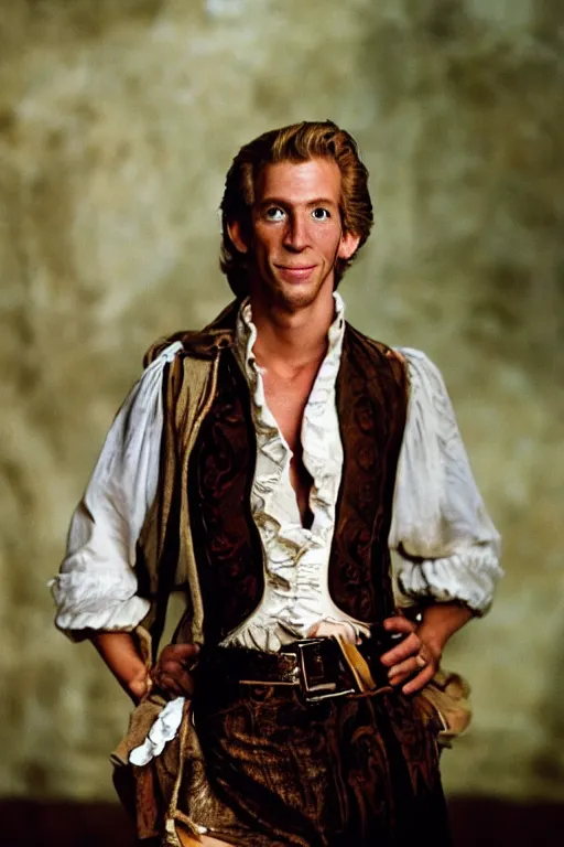 Image similar to Guybrush Threepwood, 35mm, f2.8, award-winning, candid portrait photo, taken by annie leibovitz