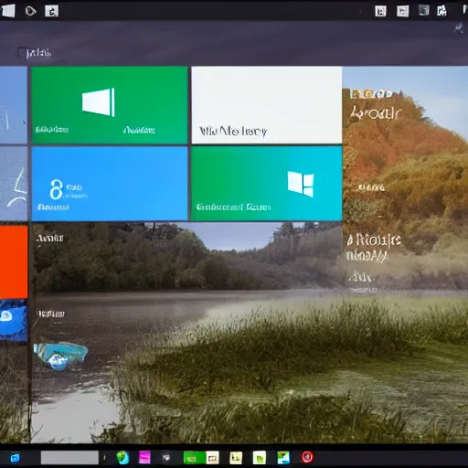 Image similar to UI of windows 12, screenshot, early access