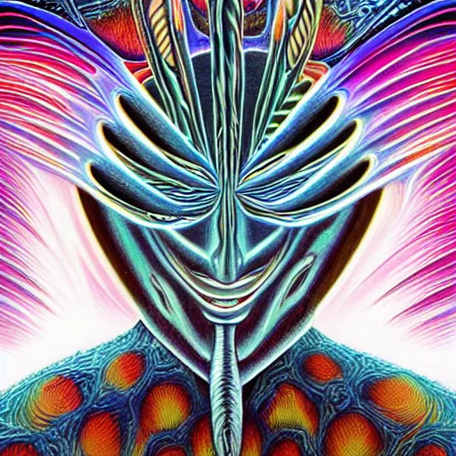 Image similar to valhalla by alex grey