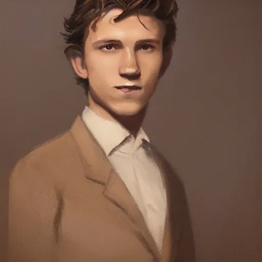 Image similar to tom holland, portrait by colete martin