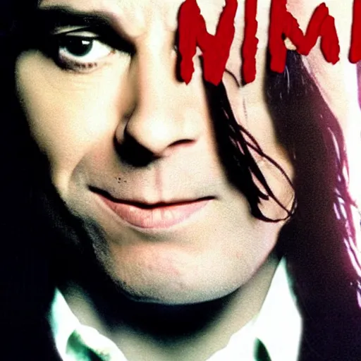 Prompt: tommy wiseau from the room ( 2 0 0 3 ), with the words oh hi mark written, poster, perfect kerning