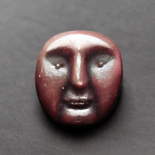 Image similar to gemstone that shaped like a face