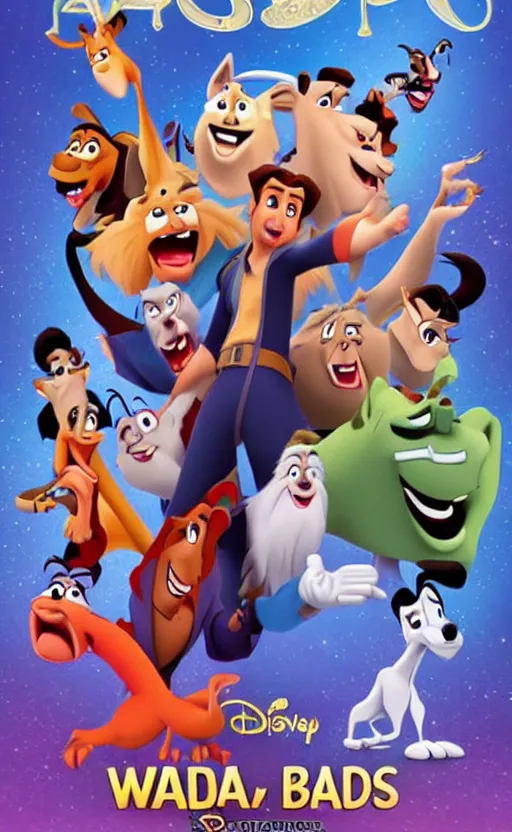 Image similar to a poster for a really bad Disney animated movie
