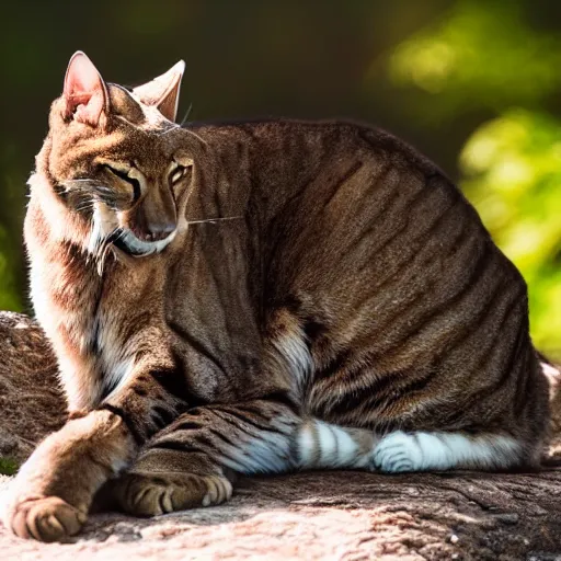 Prompt: wild giant smilodon cat nature photography hd