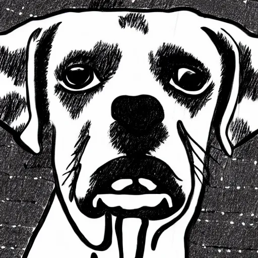 Image similar to a drawing of a dog in the style of andy warhol 8 k high detail award winning andy warhol