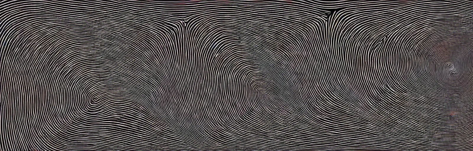 Image similar to a computer - generated image of colorful lines on a black background, digital art by pollock, mcfarlane, and frank miller, polycount, generative art, quantum wave - tracing