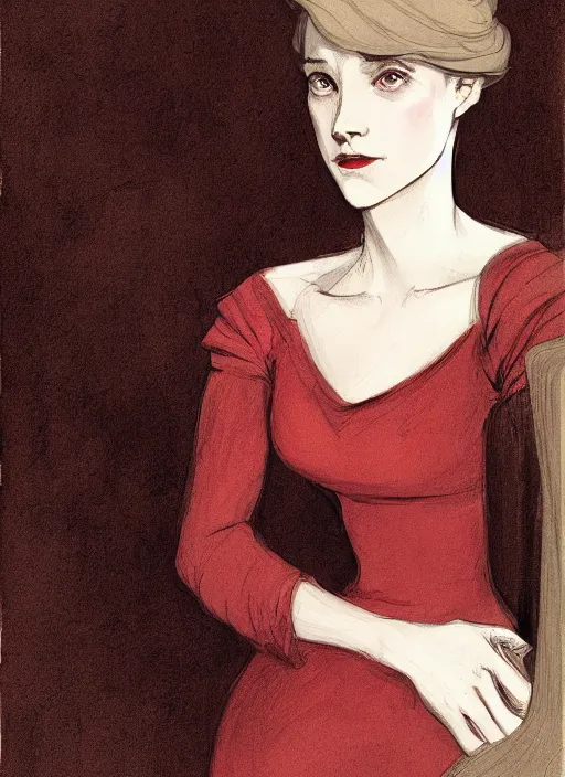 Image similar to a portrait of a pretty young lady by abigail larson