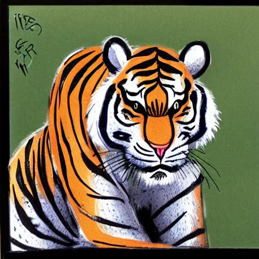 Image similar to tiger design by quentin blake