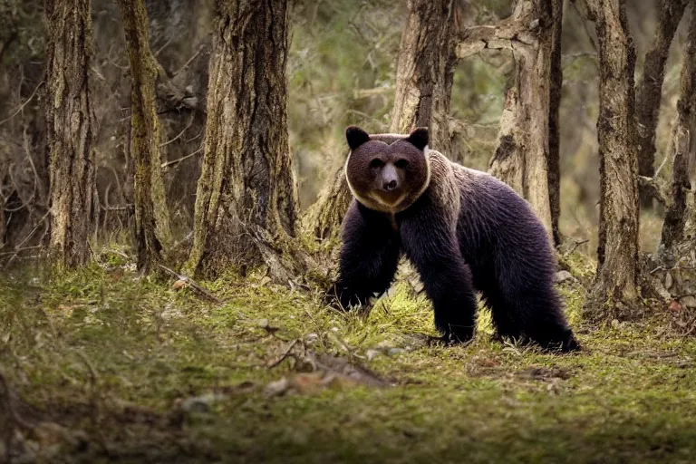 Image similar to wildlife photography of an bear owl hybrid by Emmanuel Lubezki