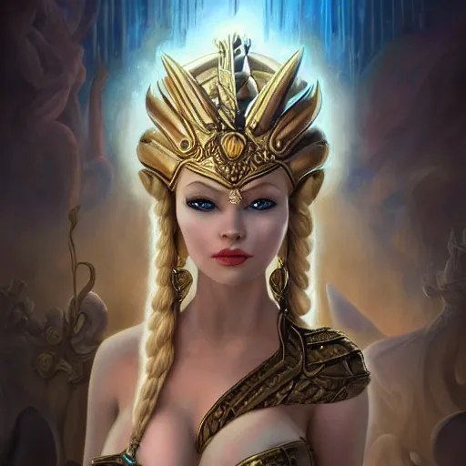 Image similar to old world masters portrait of a beautiful female hybrid atlantean anubis alien warrior elsa jean, regal, realistic, refined, detailed digital art, francois boucher, oil painting, michael cheval, esao andrews, steampunk, walt disney ( 1 9 3 7 ), highly detailed, cinematic lighting, unreal engine, 8 k, hd