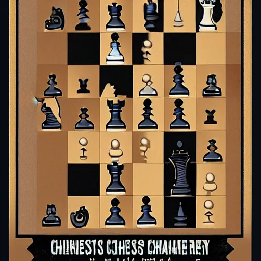 Prompt: chess tournament poster