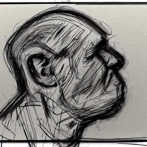 Image similar to a realistic yet scraggly portrait sketch of the side profile of a stern and sophisticated jerma 9 8 5, trending on artstation, intricate details, in the style of frank auerbach, in the style of sergio aragones, in the style of martin ansin, in the style of david aja, in the style of mattias adolfsson