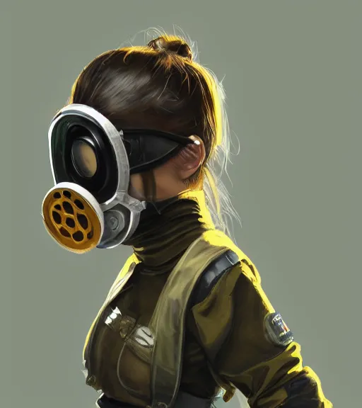 Image similar to a girl, gas mask, punk outfit, highly detailed, digital painting, artstation, concept art, smooth, sharp focus, illustration