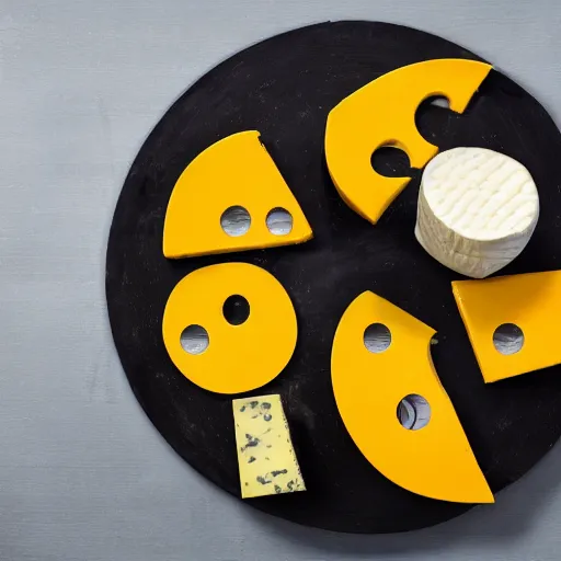 Prompt: pacman eating a large wheel of cheese