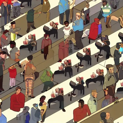 Image similar to crowd of GTA NPCs